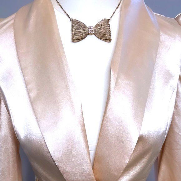 Puffy Sleeves Champagne Mini Dress perfect for ANY Party! - Picture 7 of 11